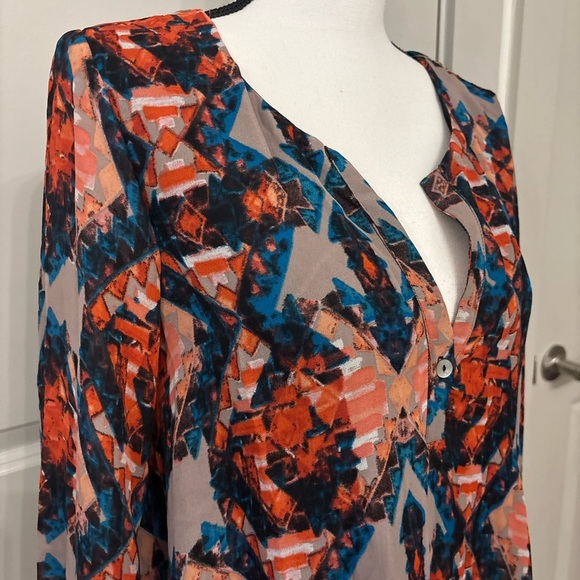 Show Me Your Mumu bright colorful patterned long sleeve blouse size M - Picture 6 of 16